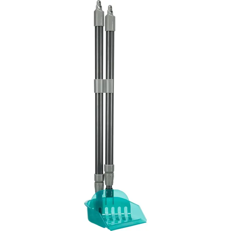 Trixie Dog Pick Up dustpan with rake, 60-107 cm, grey/blue