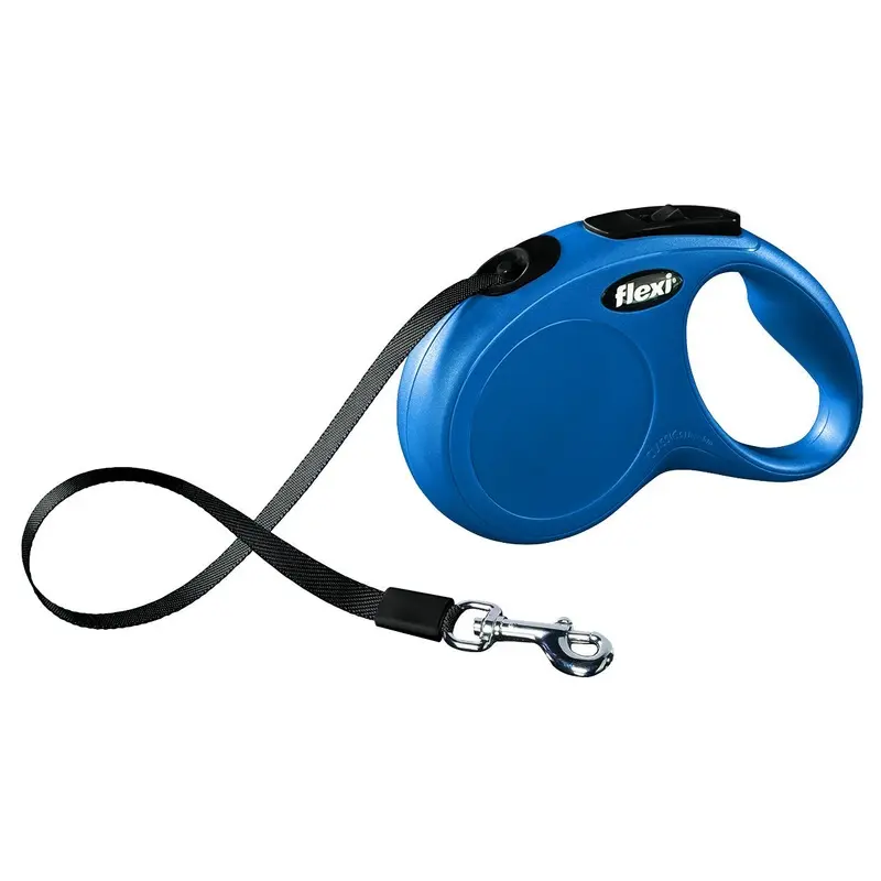 Trixie flexi New CLASSIC, tape leash, S: 5 m, blue