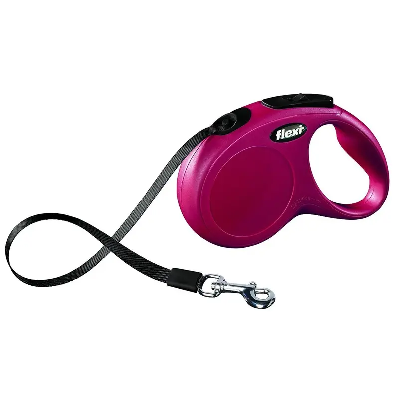 Trixie flexi New CLASSIC, tape leash, S: 5 m, red