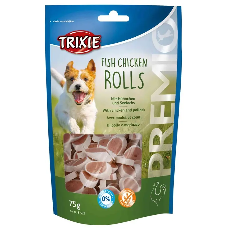 Trixie PREMIO Rolls, chicken and pollock, 75 g