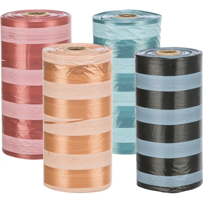 Trixie Dog Pick Up dog dirt bags, M, 4 rolls of 20 pcs., sorted/striped