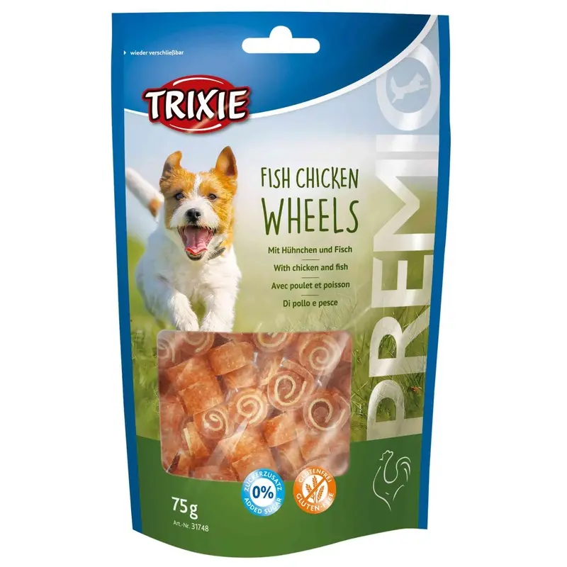 Trixie PREMIO Fish Chicken Wheels, 75 g