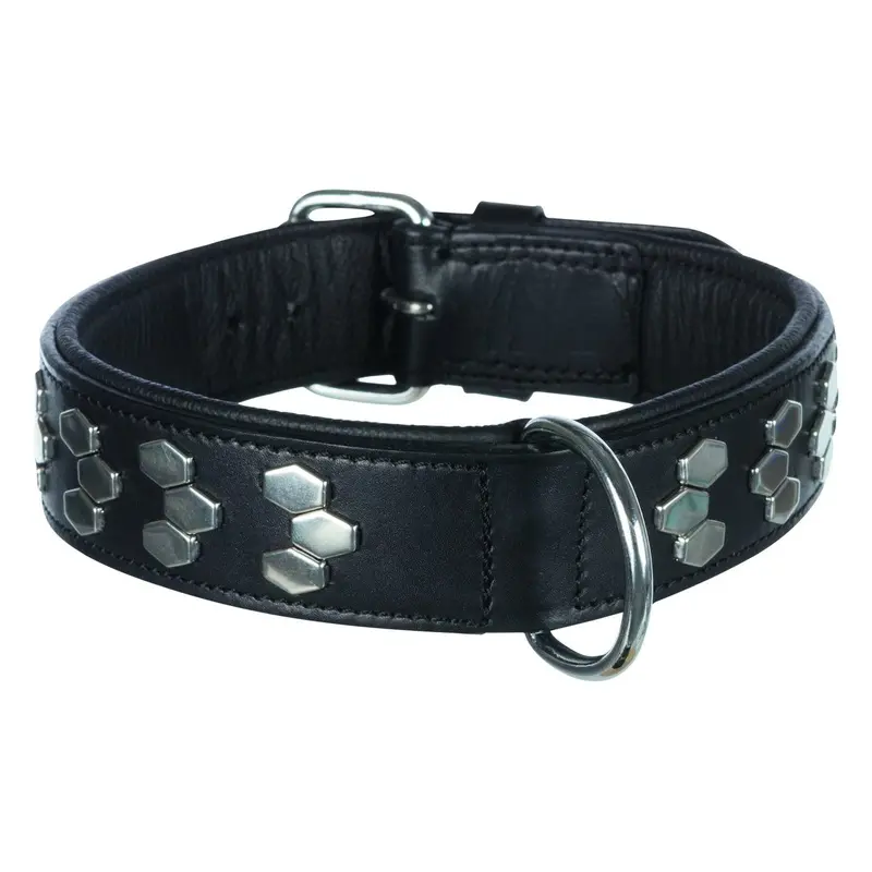 Trixie Active collar with studs, L: 48-55 cm/40 mm, black
