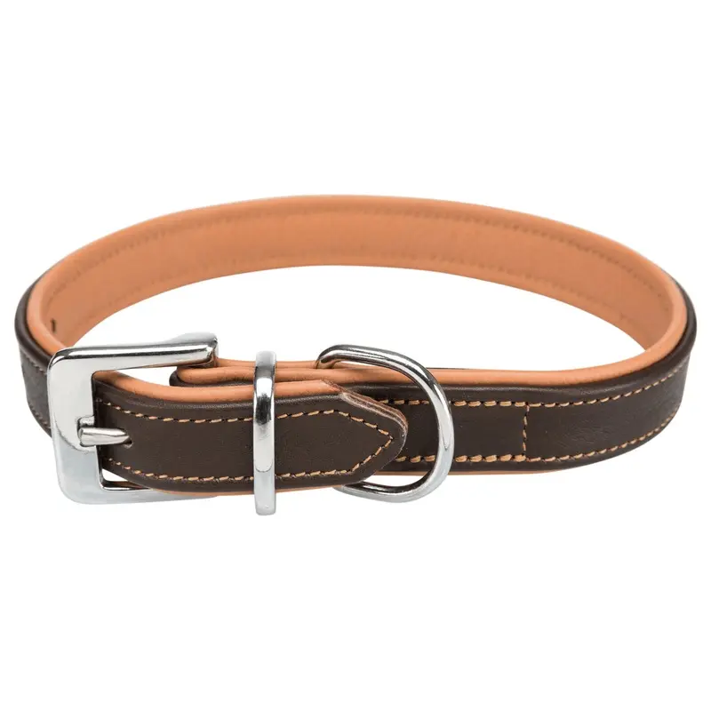 Trixie Active Comfort collar, M: 37-44 cm/25 mm, brown/light brown