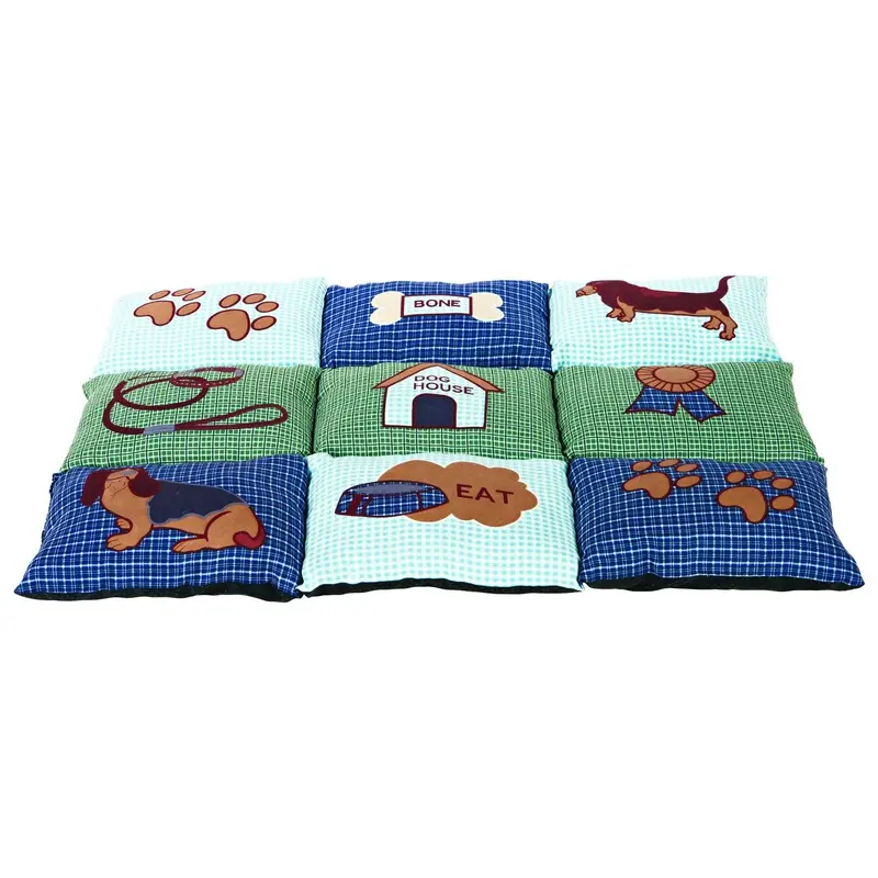Trixie Patchwork blanket, 80 x 55 cm, blue/green