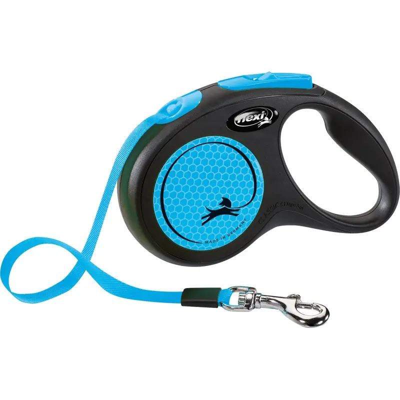 Trixie flexi New NEON, tape leash, S: 5 m, neon blue
