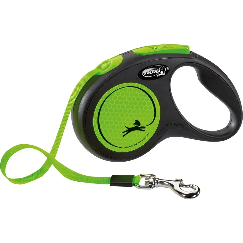 Trixie flexi New NEON, tape leash, S: 5 m, neon green