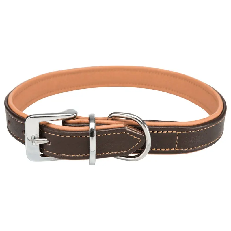 Trixie Active Comfort collar, M: 39-46 cm/25 mm, brown/light brown