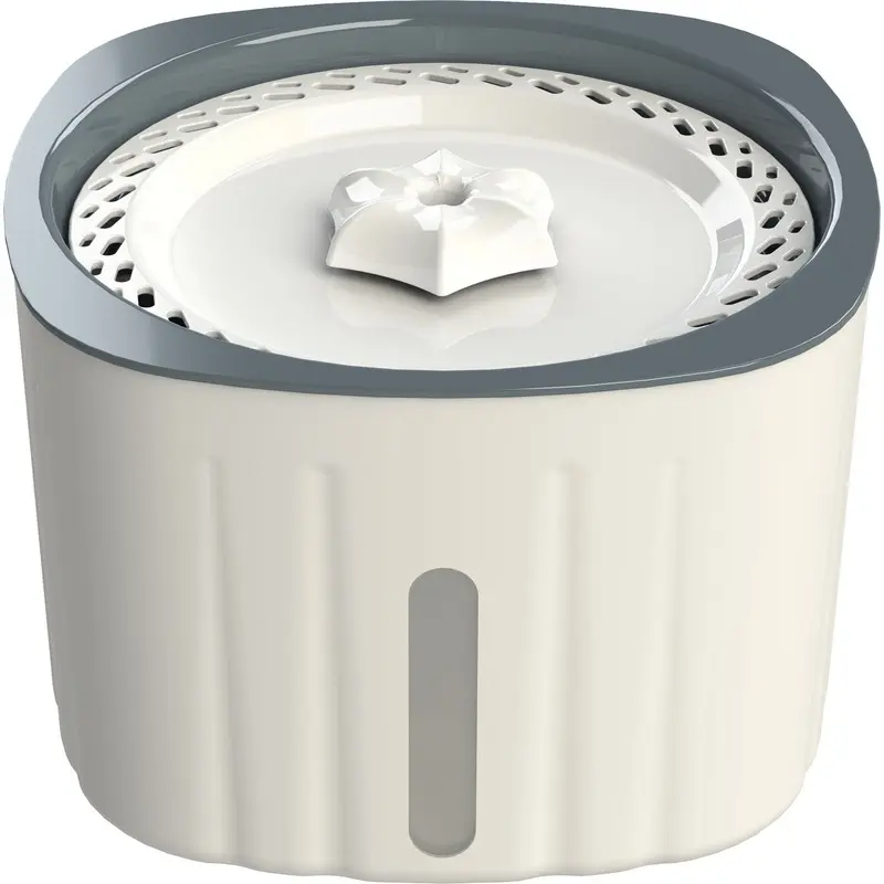 Trixie Flower drinking fountain plastic, 2 l/18.5 X 13 X 18.5 cm, white/grey