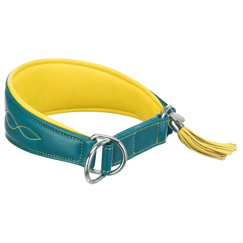 Trixie Active Comfort collar for greyhounds, S??M: 33??42 cm/60 mm, petrol
