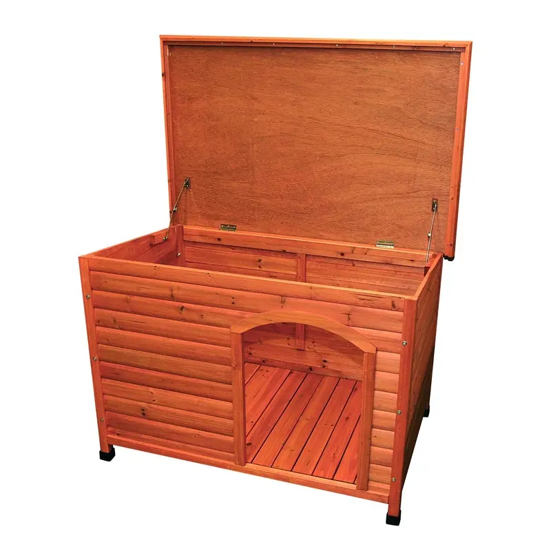 Trixie natura flat roof dog kennel, XL: 116 x 82 x 79 cm, brown