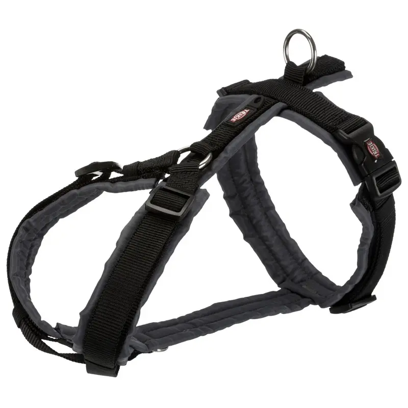 Trixie Premium trekking harness, L: 70-85 cm/25 mm, black/graphite