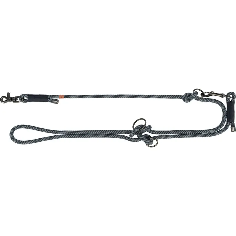 Trixie Soft Rope adjustable lead, S??XL: 2.00 m/ 10 mm, black/grey
