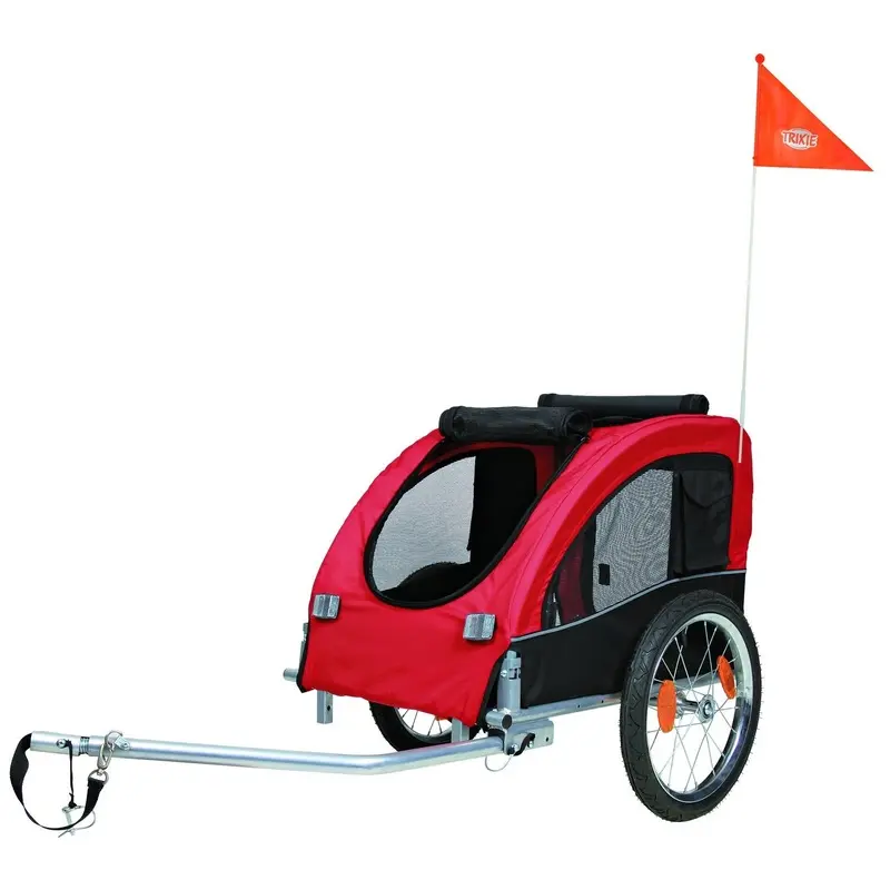 Trixie Bicycle trailer, M: 63 x 68 x 75 (137) cm, black/red