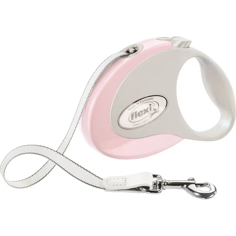 Trixie flexi BLACK DESIGN, tape leash, L: 5 m, pink