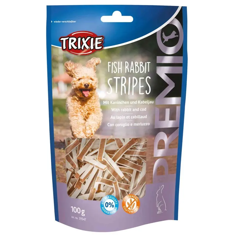 Trixie PREMIO Fish Rabbit Stripes, 100 g