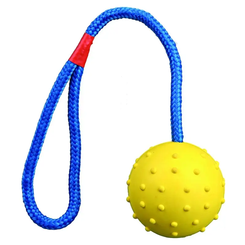 Trixie Ball on a rope, natural rubber, diam. 6 cm/30 cm