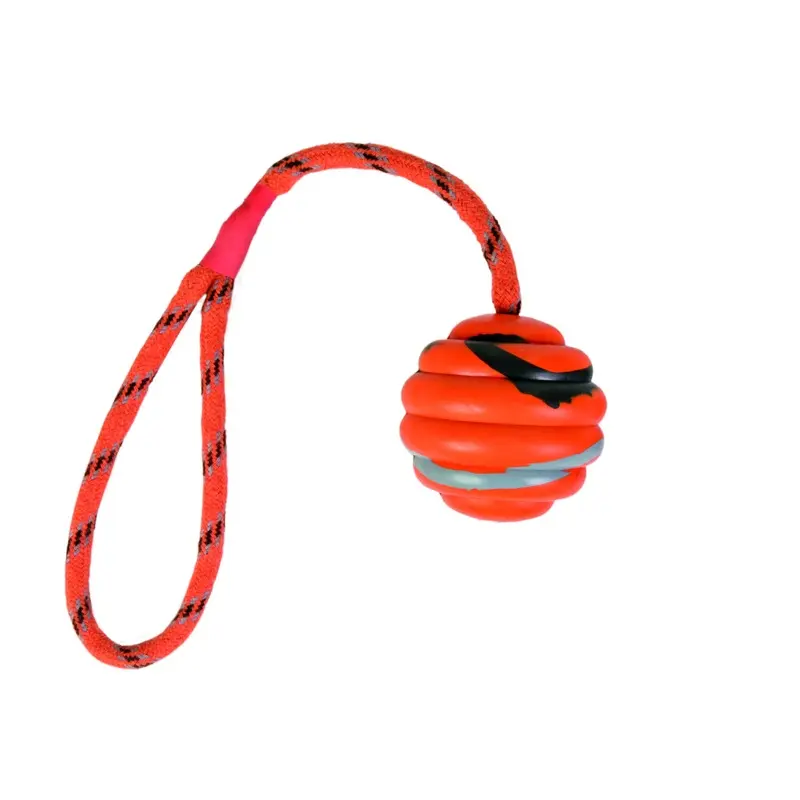 Trixie Wavy ball on a rope, natural rubber, diam. 6 cm/30 cm