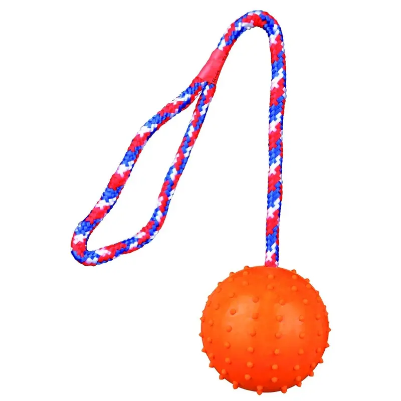 Trixie Ball on a rope, natural rubber, diam. 7 cm/30 cm