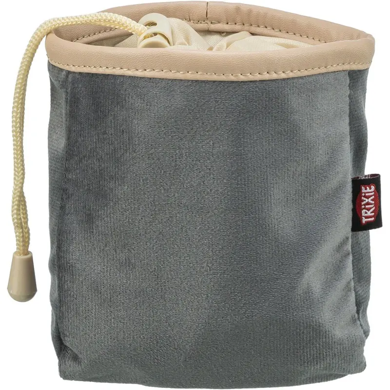 Trixie Snack bag, suede, on clip strip, diam 9 x 14 cm