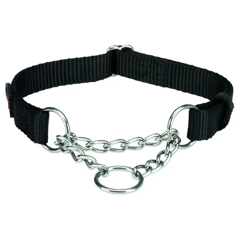 Trixie Premium choke, S-M: 30-40 cm/15 mm, black