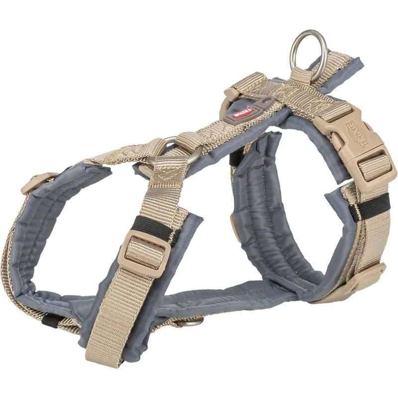 Trixie Premium trekking harness, XL: 8097 cm/25 mm, sand/graphite