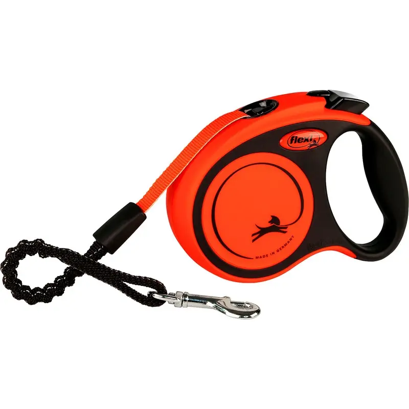 Trixie flexi XTREME, tape leash, XS: 3 m, black/orange
