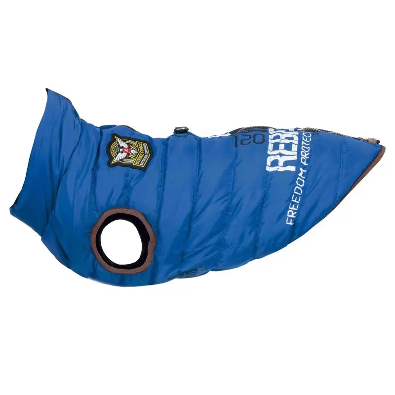 Trixie Saint-Malo coat with harness, S: 33 cm, blue