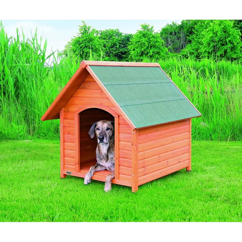 Trixie natura dog kennel with saddle roof, L: 96 x 105 x 112 cm, tan