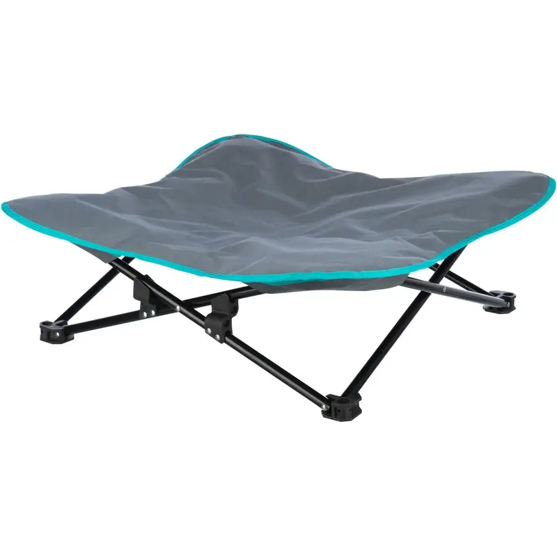 Trixie Camping bed for dogs, 69 x 20 x 69 cm, dark grey/petrol