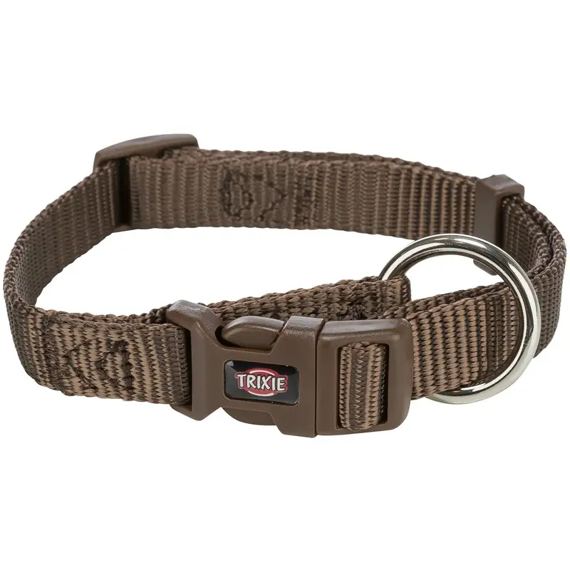 Trixie Premium collar, S-M: 30-45 cm/15 mm, hazelnut