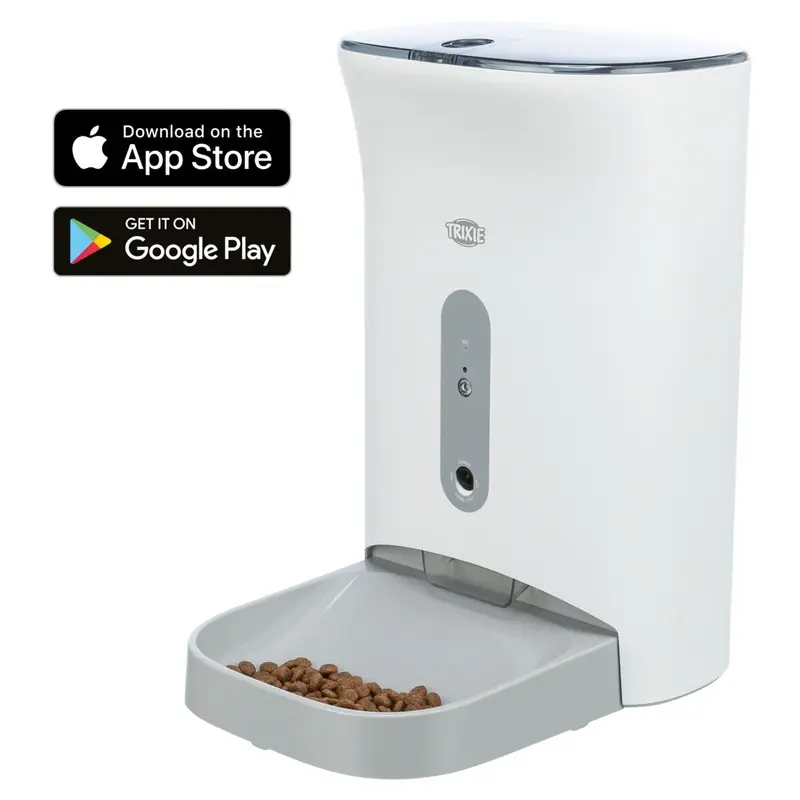 Trixie TX8 Smart 2.0 automatic food dispenser, 4.5 l/24 x 38 x 19 cm, white/grey