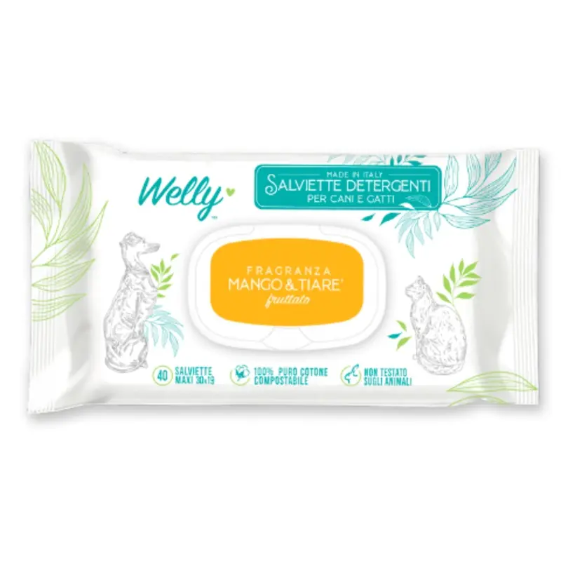 Welly Mango and Tiare Cleansing Wipes