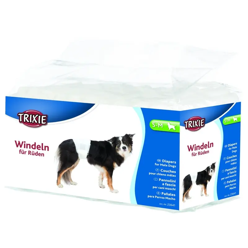 Trixie Diapers for male dogs, S-M, 12 pcs.