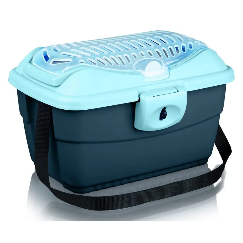 Trixie Mini-Capri transport box, 40 x 22 x 30 cm, dark grey/light blue