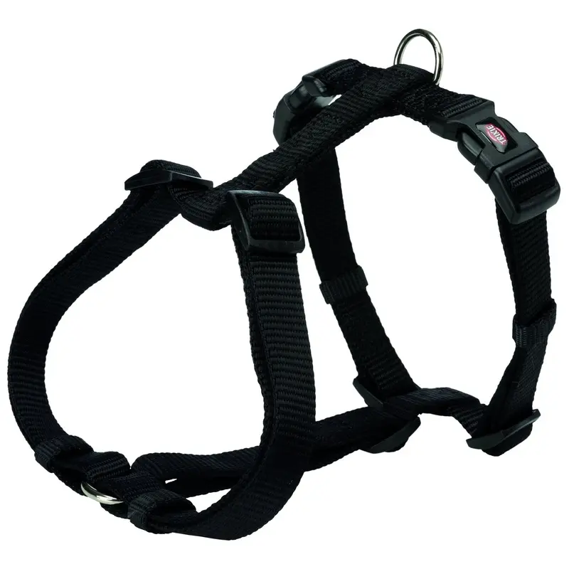 Trixie Premium H-harness, S-M: 42-60 cm/15 mm, black