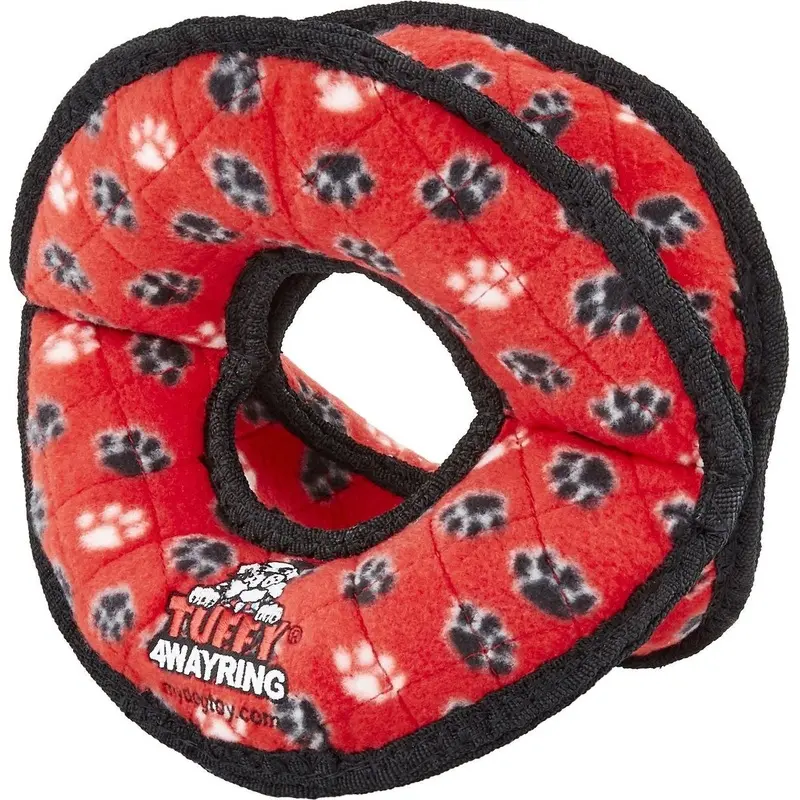 Tuffy Ultimate 4 Way Ring Dog Toy - red