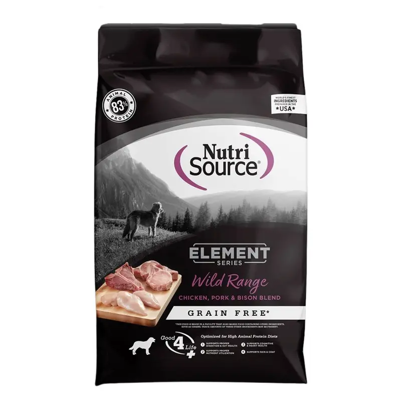 NutriSource Element Series Wild Range Grain Free Dry Dog Food 4lb Bag