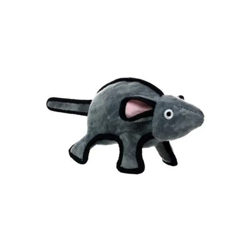 Tuffy's Barnyard Mouse Grey Dog Toy
