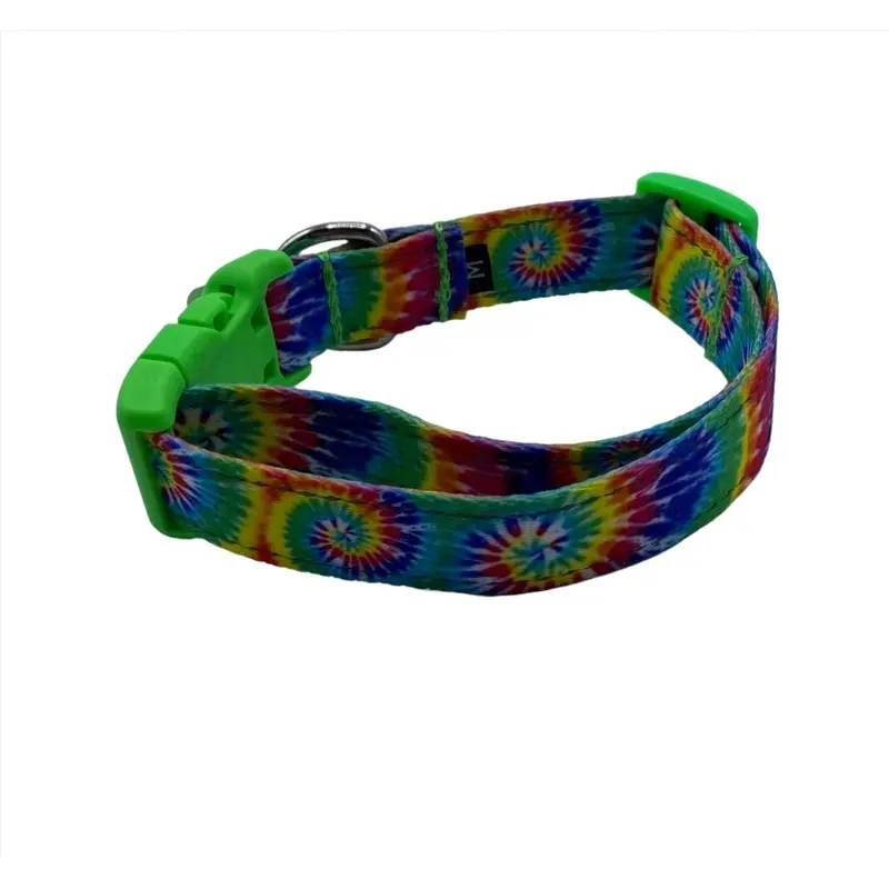 Pride Tie Dye Dog Collar (1.5" Wide)