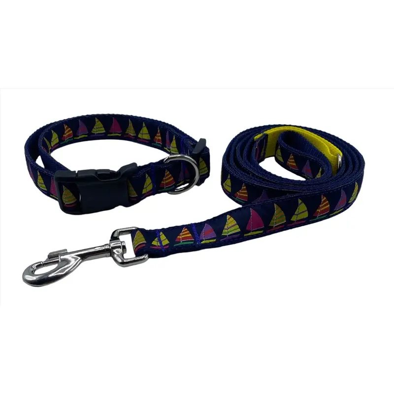 Sail Away With Me  Ribbon Collars or Leads (5/8" Wide)
