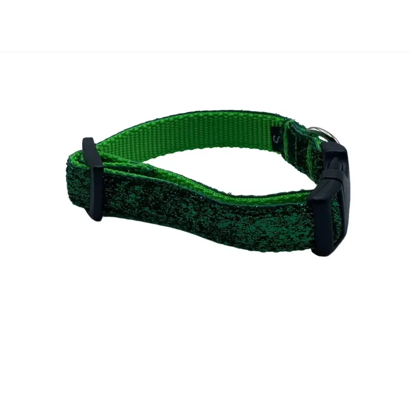 Green Glitter ribbon collars (1.5" Wide)