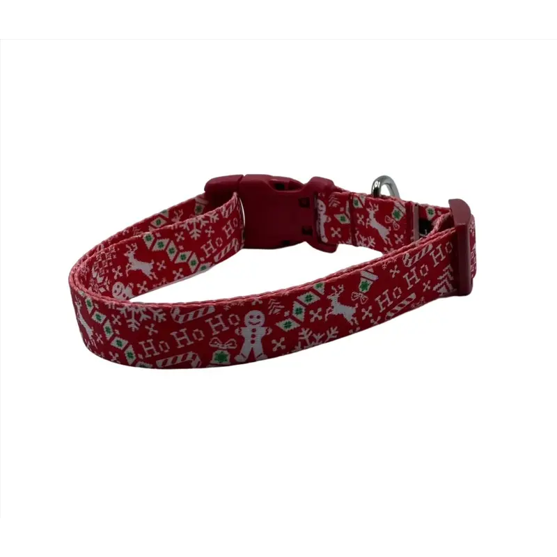 Holiday Ho Ho Ho Collar & Leads  (1" Wide)