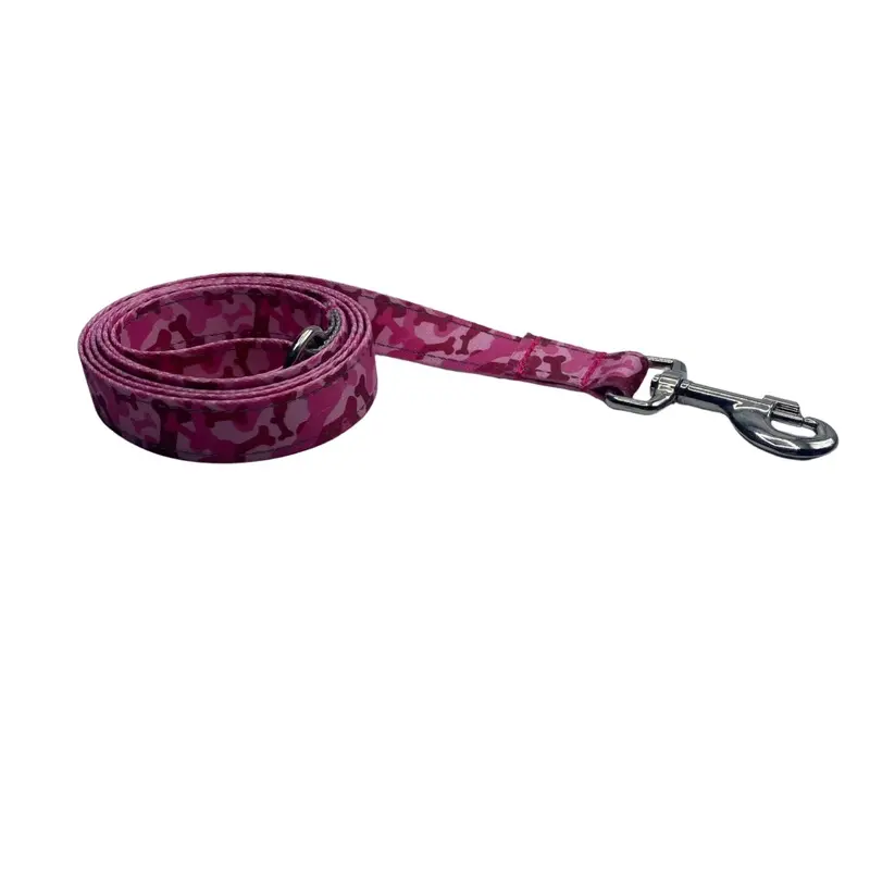 Reflective Pink Camo Nylon Collars or Leads (1" Wide)