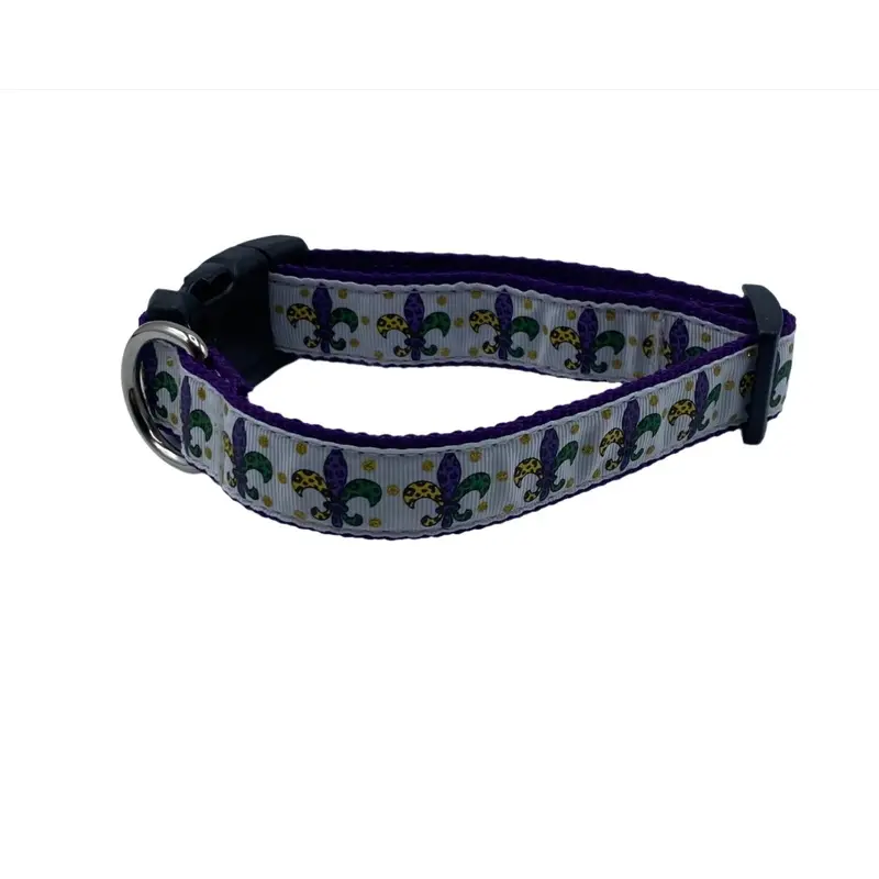 Mardi Gras FDL Ribbon  Collars Only  (1" Wide)