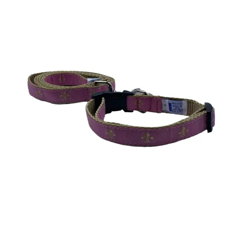 Pink Fleur De Lis Dog Collars, Harnesses, & Leads