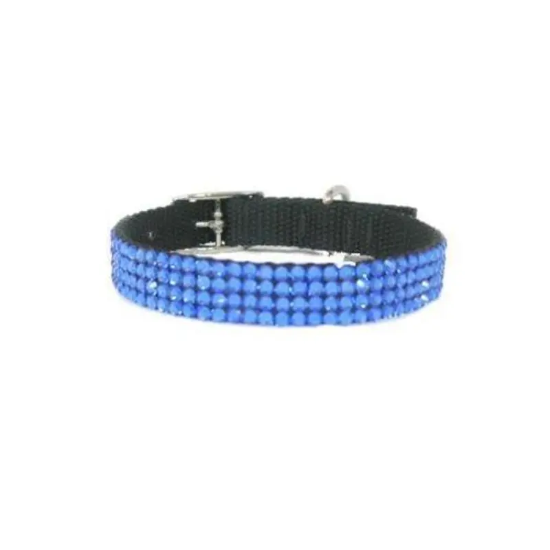 September Birthstone Sapphire Crystal Dog Collar