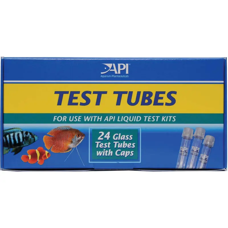 API Glass Test Tubes with Caps 24 Count(DD)
