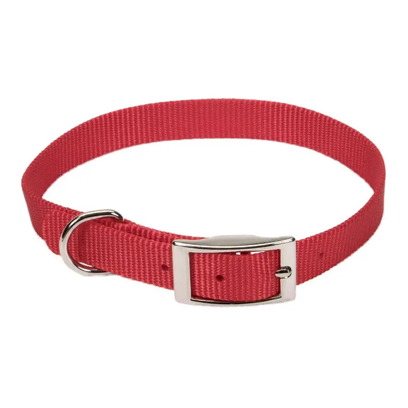 Coastal Pet Products Standard Nylon Small And Medium Dog Collar Red 5/8" X 16"-