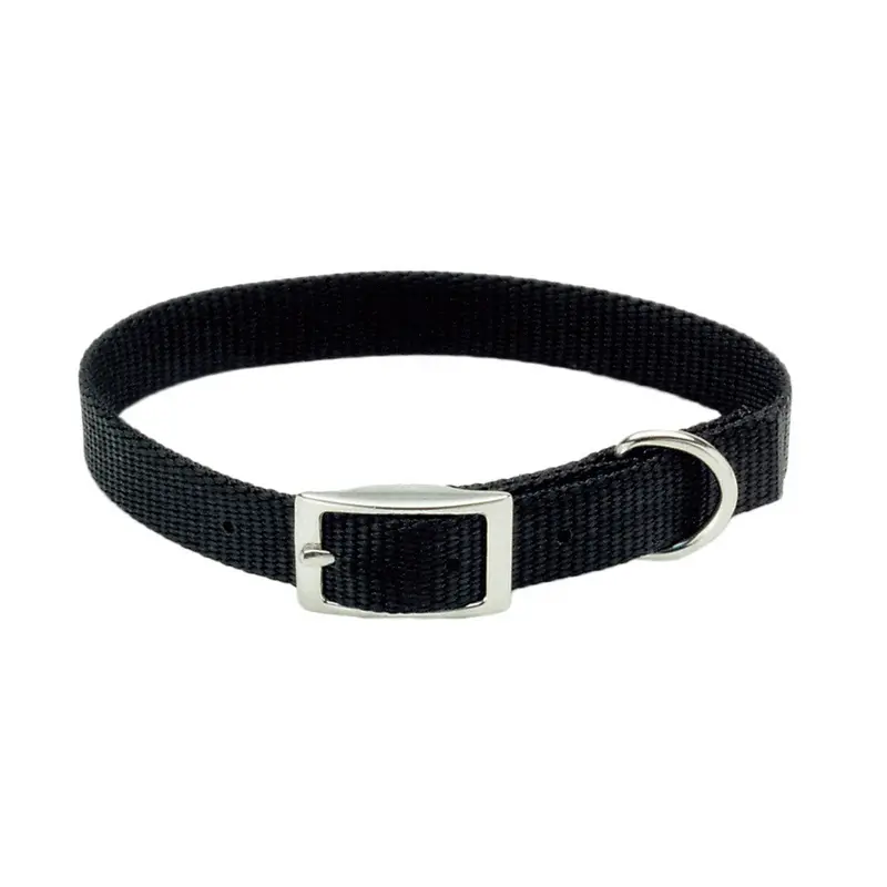 Coastal Style 301 3/8" x 10" Nylon Web Collar Black 